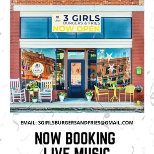 now booking live music