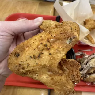 Big seasoned whole wing! Delicious!