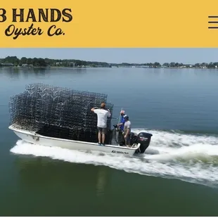 three men on a boat