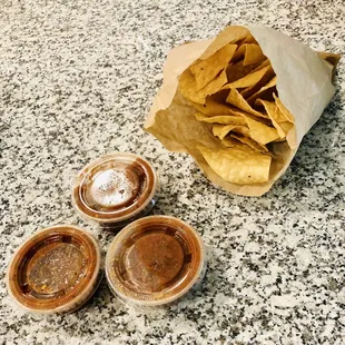 side of chips and their salsa