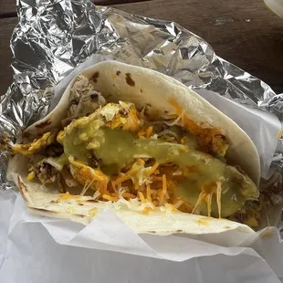 Egg &amp; Bacon Taco