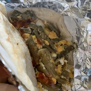 Egg &amp; Nopalitos Taco