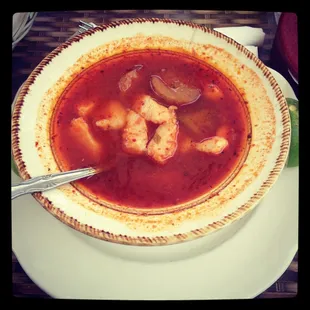 The ever amazing caldo de pescado!( fish soup)
