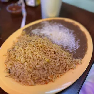 Beans and rice plate