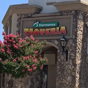 the front of the building