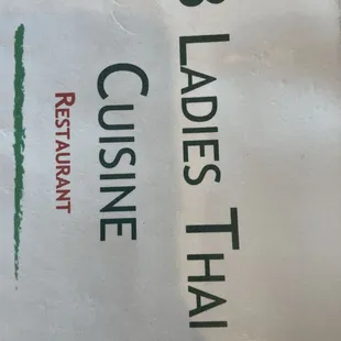 Menu cover