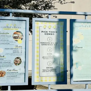 Outside drive thru menu
