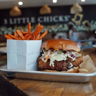 Fried Chicken Sandwich Combo available with french fries