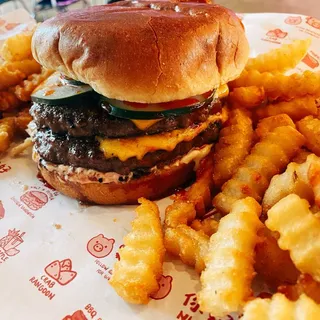 Og Fat Head Henry Burger with Fries