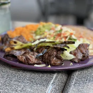 a plate of food on a table