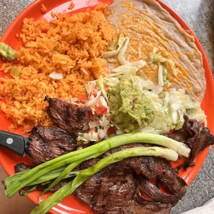 a plate of mexican food