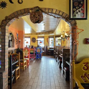 the inside of a restaurant