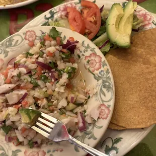 Ceviche (both shrimp and fish)