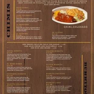 Chimichangas &amp; Burritos