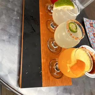 a variety of cocktails