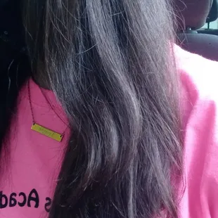Poor silk press done by Roxxie the owner of 3 in 1 salon.