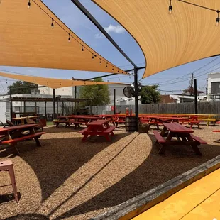 Outside covered seating