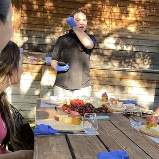 The chef leading the class