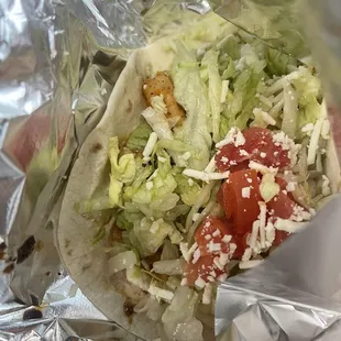 Grilled Shrimp Flour Taco