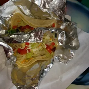 Grilled fish tacos. Very good!