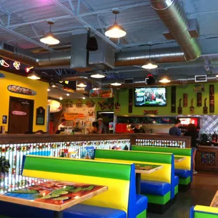 interior, sushi and sashimi