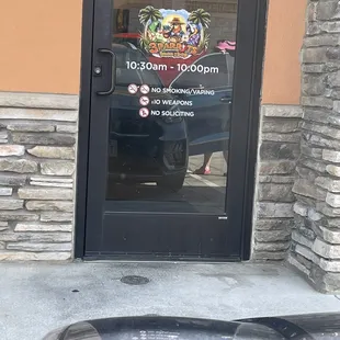 the front door of a restaurant
