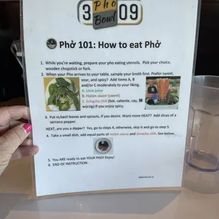 How to eat pho