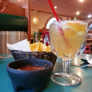 Good margaritas and cute horse chairs.
