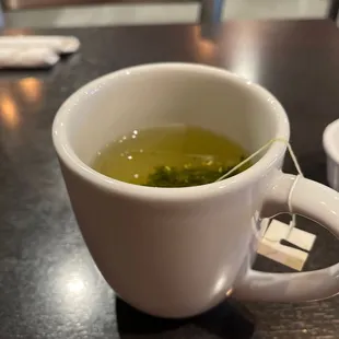 Green hot tea