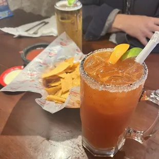 Great Starters! Michelada &amp; draft cerveza