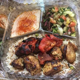 Chicken kabob plate my son got this one loved it you can't beat fresh food