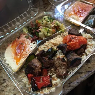 Beef kabob plate