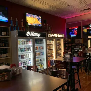 the inside of a restaurant