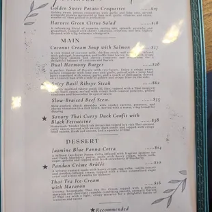 Specials Menu 10/12/24