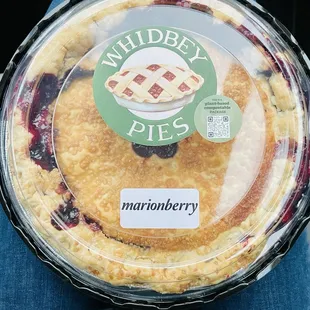 a pie in a plastic pie plate