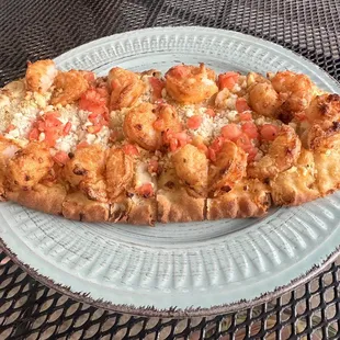 Firecracker Shrimp flatbread