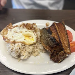 Bangus lunch special with garlic fried rice