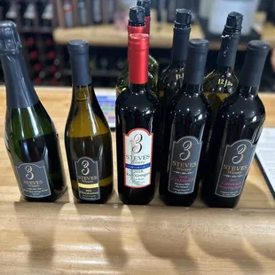 a selection of wines