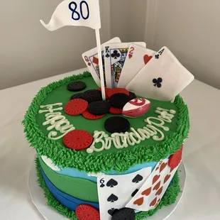 A birthday cake that serves 26 people