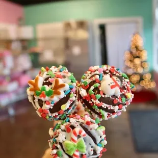 Christmas and Holiday Cake Pops available at 3 Sweet Girls Cakery!