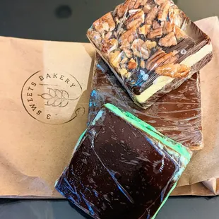 three different types of chocolate