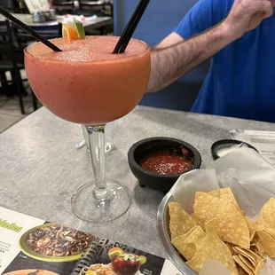 Frozen Strawberry Marg (don't worry, we split it)