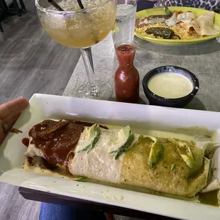 The El Rey Burrito, in case you're hungry.  Did I mention their margaritas are sizable?