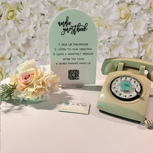 Guests pick up the phone, listen to your custom greeting, then after the beep can leave a heartfelt message