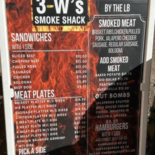 3W's Menu