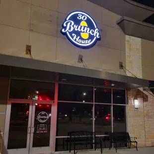 the front of the restaurant