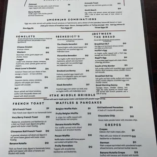 One side of the menu