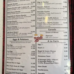 Breakfast Menu