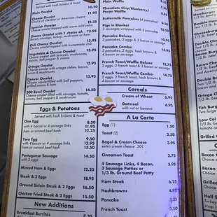 Breakfast Menu