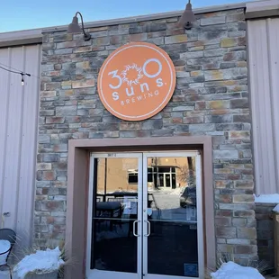 the front of the building